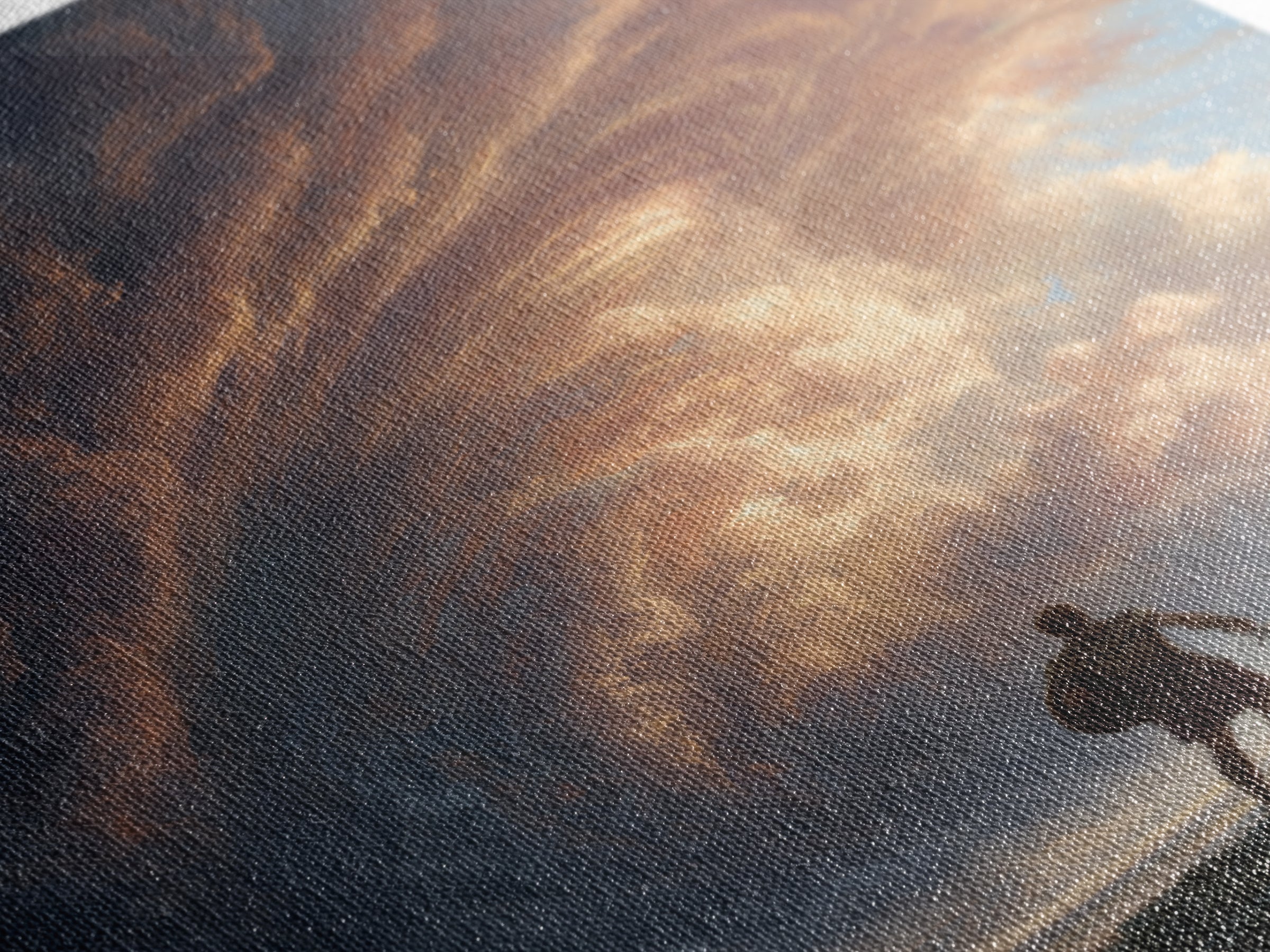 Hero Before Storm Canvas Print, Epic Fantasy Large Wall Art, Moody Seascape Painting, Masculine Office Decor Gift For Him