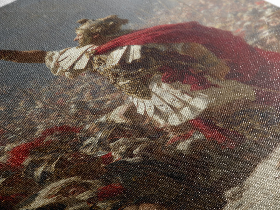 Roman General Raising Hand Before Legion Wall Art, Historical Canvas, Classical Decor, Large Statement Artwork, Fine Art Print