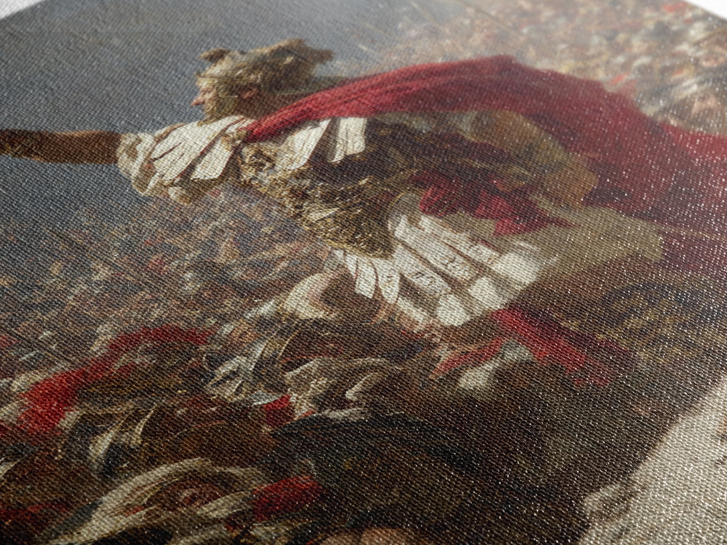 Roman General Raising Hand Before Legion Wall Art, Historical Canvas, Classical Decor, Large Statement Artwork, Fine Art Print