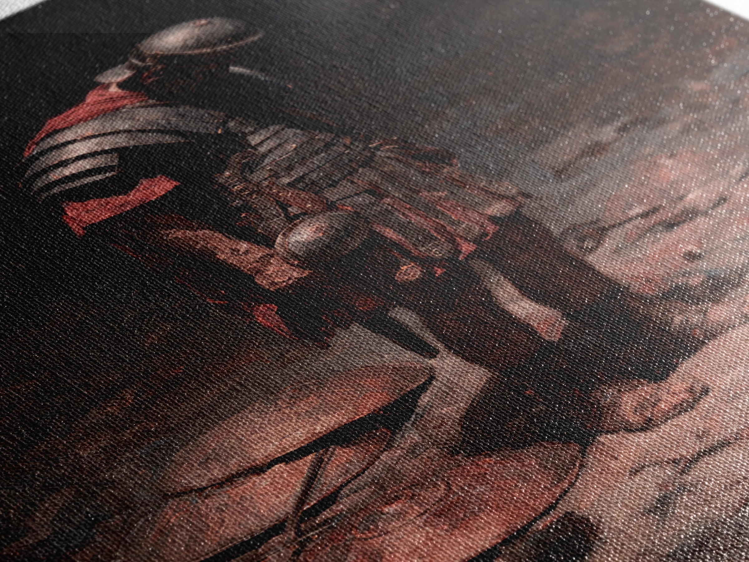 Defeated Roman Gladiator In Dark Arena Canvas Print, Moody Warrior Wall Art, Ancient Battle Decor, Masculine Office Art