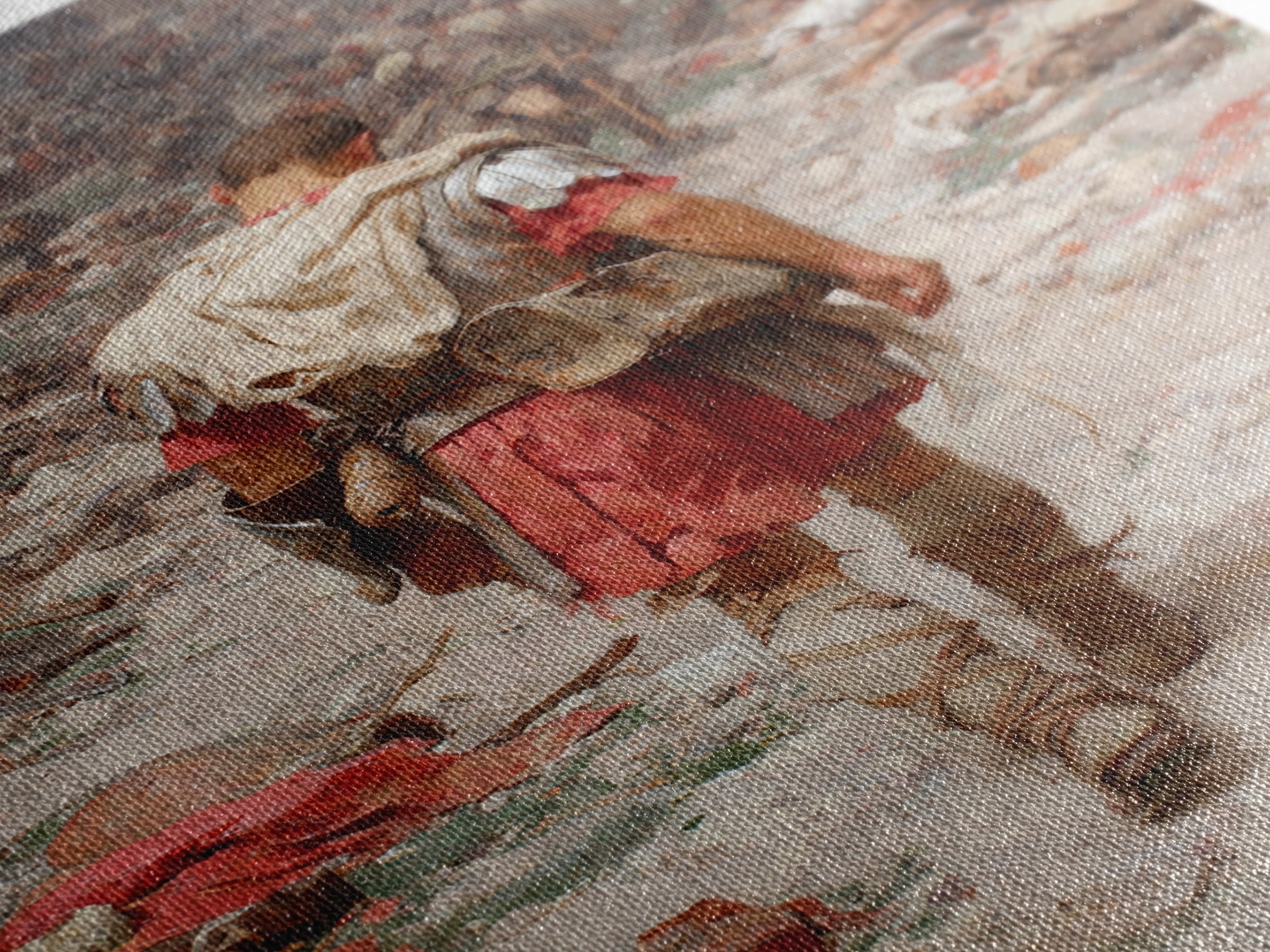Historic Roman Soldier Amidst Battle Aftermath Detailed Painting Wall Art Canvas Print For History Buffs And Home Decor