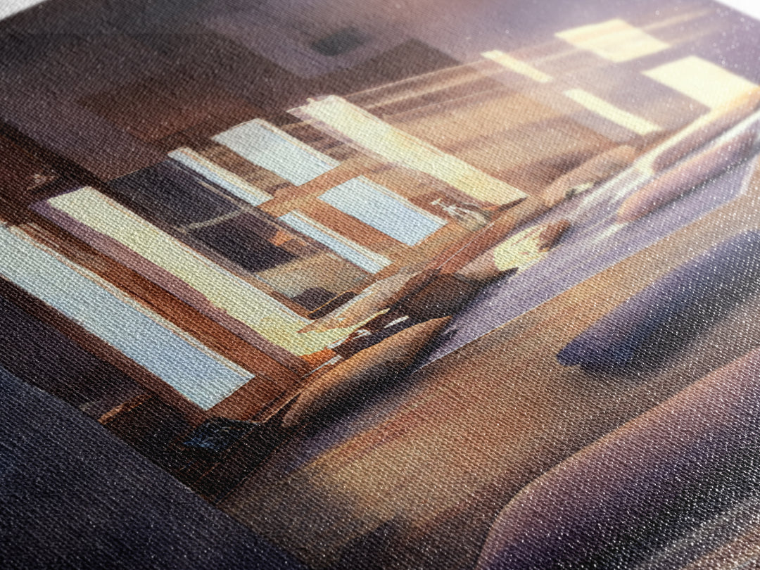 Decorative Abstract Mountain Art Painting With Textured Brushstrokes Framed Canvas Print Wall Art