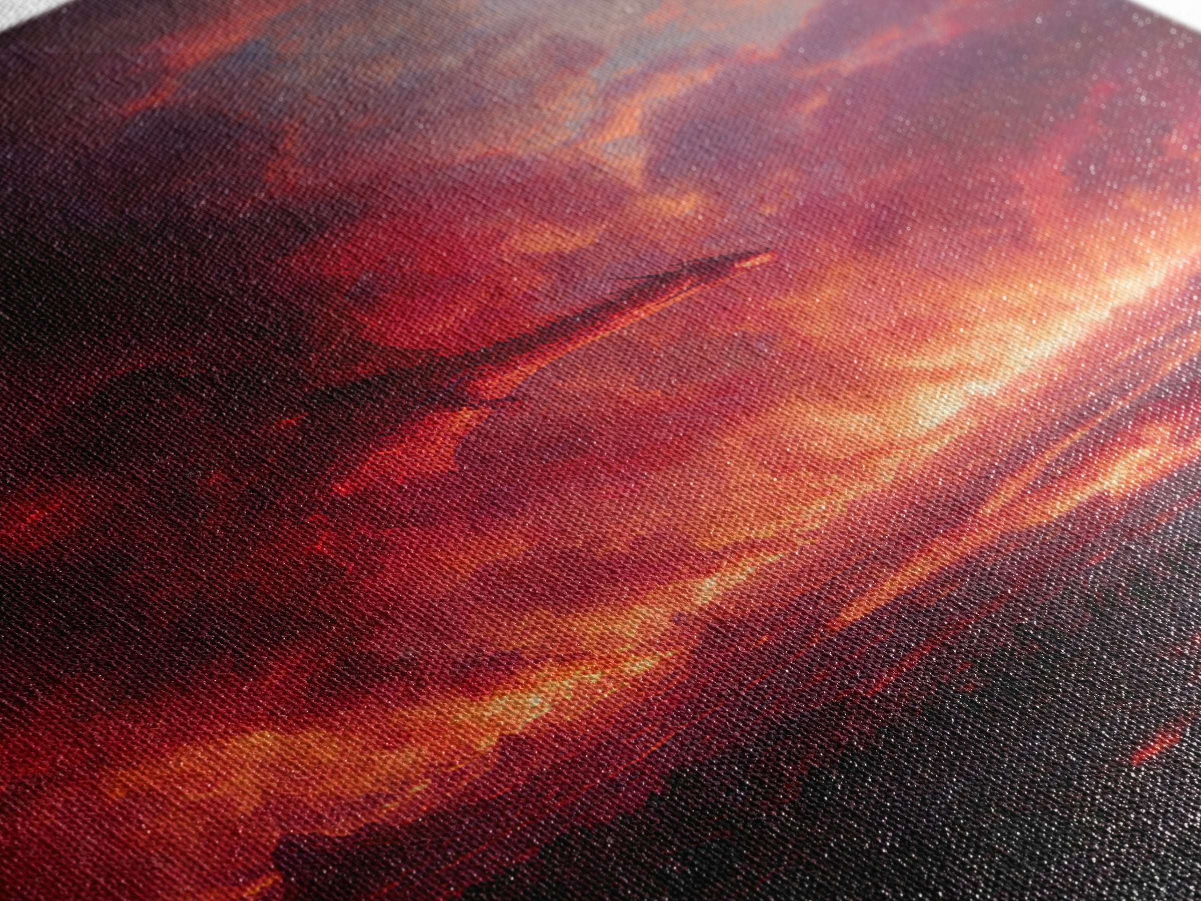 Fiery Dragon Apocalypse Landscape Wall Art, Dark Fantasy Canvas Decor, Gothic Medieval Battle, Large Fantasy Art Print Poster