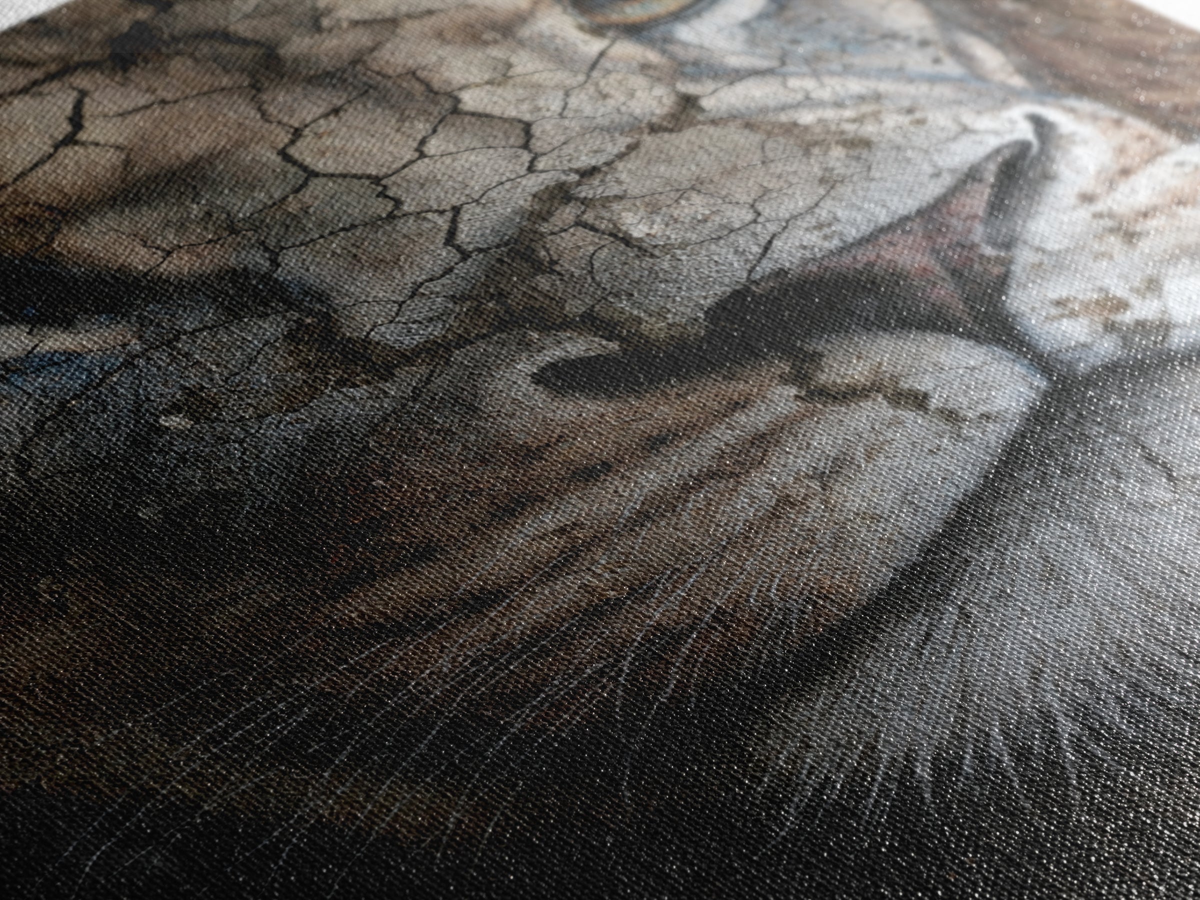 Detailed Lion Face Closeup Wildlife Wall Art Prints Majestic Animal Art Framed Canvas Print