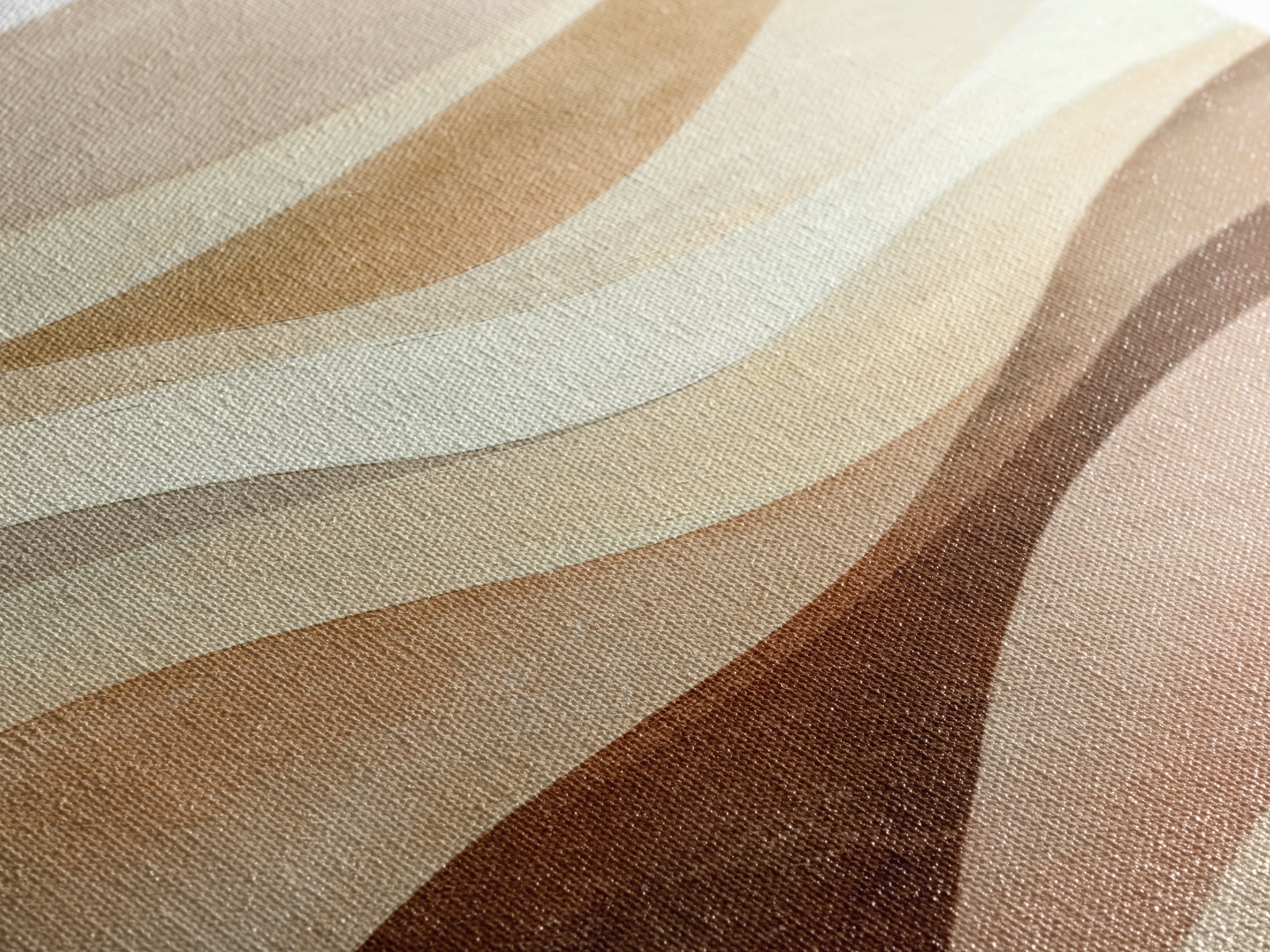 Neutral Wavy Abstract Landscape Wall Art, Earth Tone Canvas Print, Beige Boho Modern Living Room Bedroom Decor, Large Wall Decor