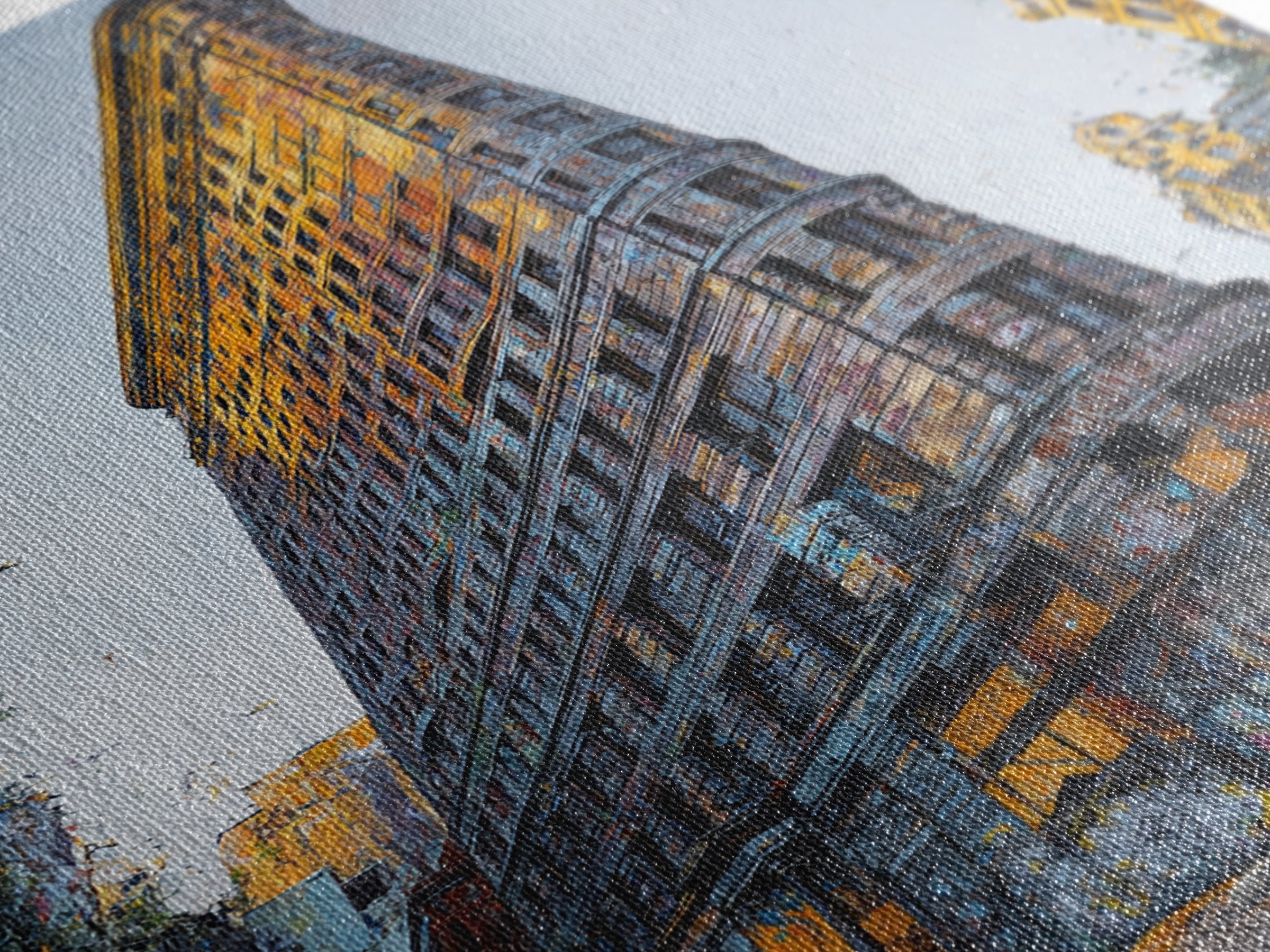 Urban Art Graffiti Building Wall Art Print Modern Cityscape Decor Framed Canvas Print