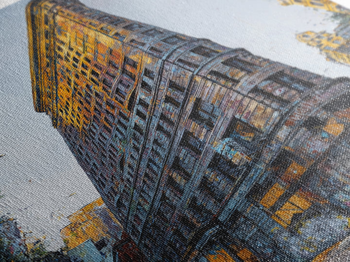 Urban Art Graffiti Building Wall Art Print Modern Cityscape Decor Framed Canvas Print