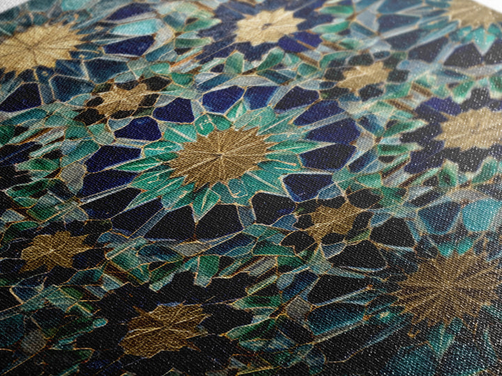 Intricate Moroccan Tile Pattern Photography Wall Art Print Framed Canvas Print For Boho And Mediterranean Decor