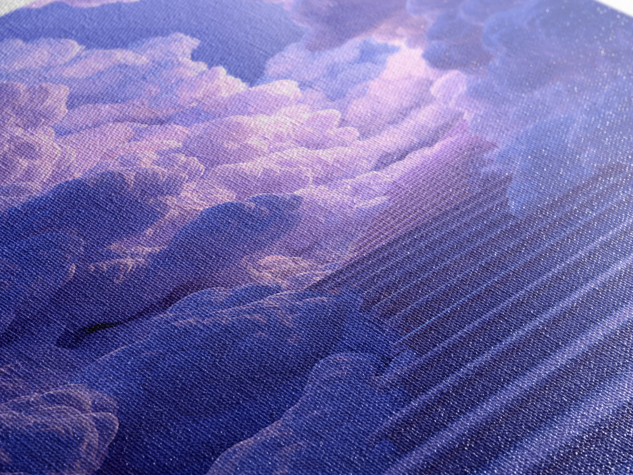 Lavender Cloud Stairway Wall Art, Dreamy Celestial Landscape, Calming Bedroom Decor, Ethereal Poster, Nursery Wall Art Print