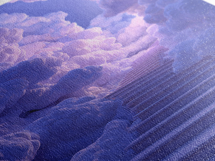 Lavender Cloud Stairway Wall Art, Dreamy Celestial Landscape, Calming Bedroom Decor, Ethereal Poster, Nursery Wall Art Print