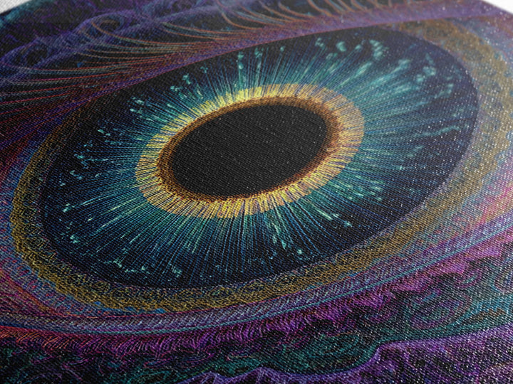 Mystical Cosmic Eye Wall Art, Psychedelic Iris Painting, Surreal Vision Canvas, Celestial Decor, Statement Artwork Gift Idea
