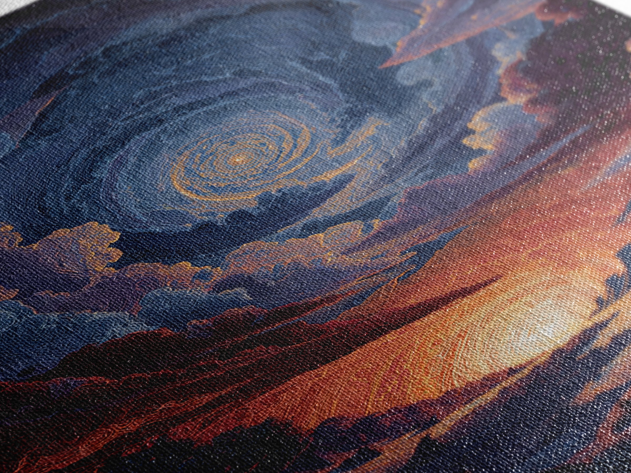 Cosmic Spiral Sunset Wall Art, Surreal Celestial Landscape, Fantasy Space Poster, Mystical Home Decor, Dreamy Room Decor