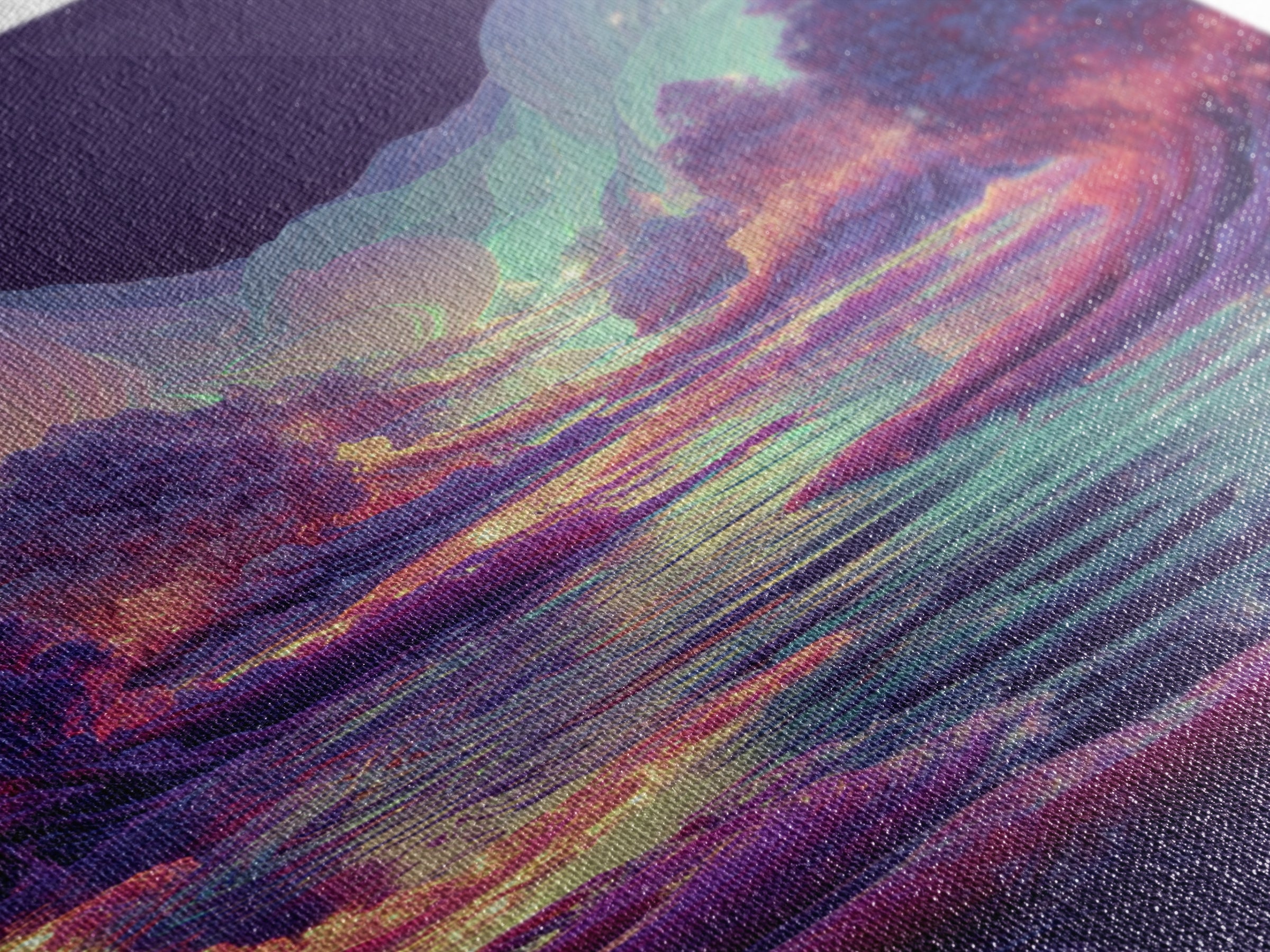 Iridescent Fantasy River Wall Art, Dreamy Alien Landscape Canvas, Colorful Nature Decor, Surreal Bedroom Art Print Gift Idea