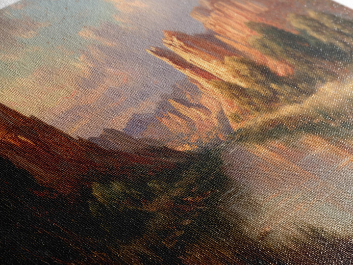 Red Rock Canyon River Wall Art, Southwestern Landscape Painting, Large Horizontal Art, Desert Decor, Living Room Wall Decor