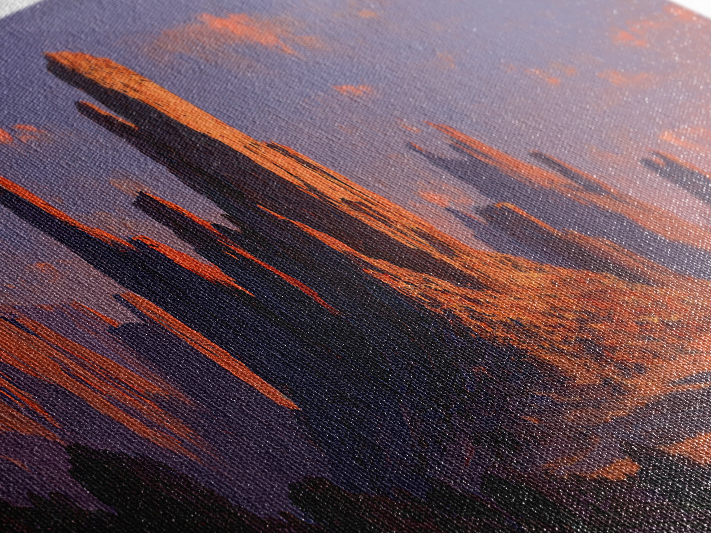 Sunset Desert Monoliths Wall Art, Panoramic Southwestern Landscape Print, Western Home Decor, Large Horizontal Canvas Print