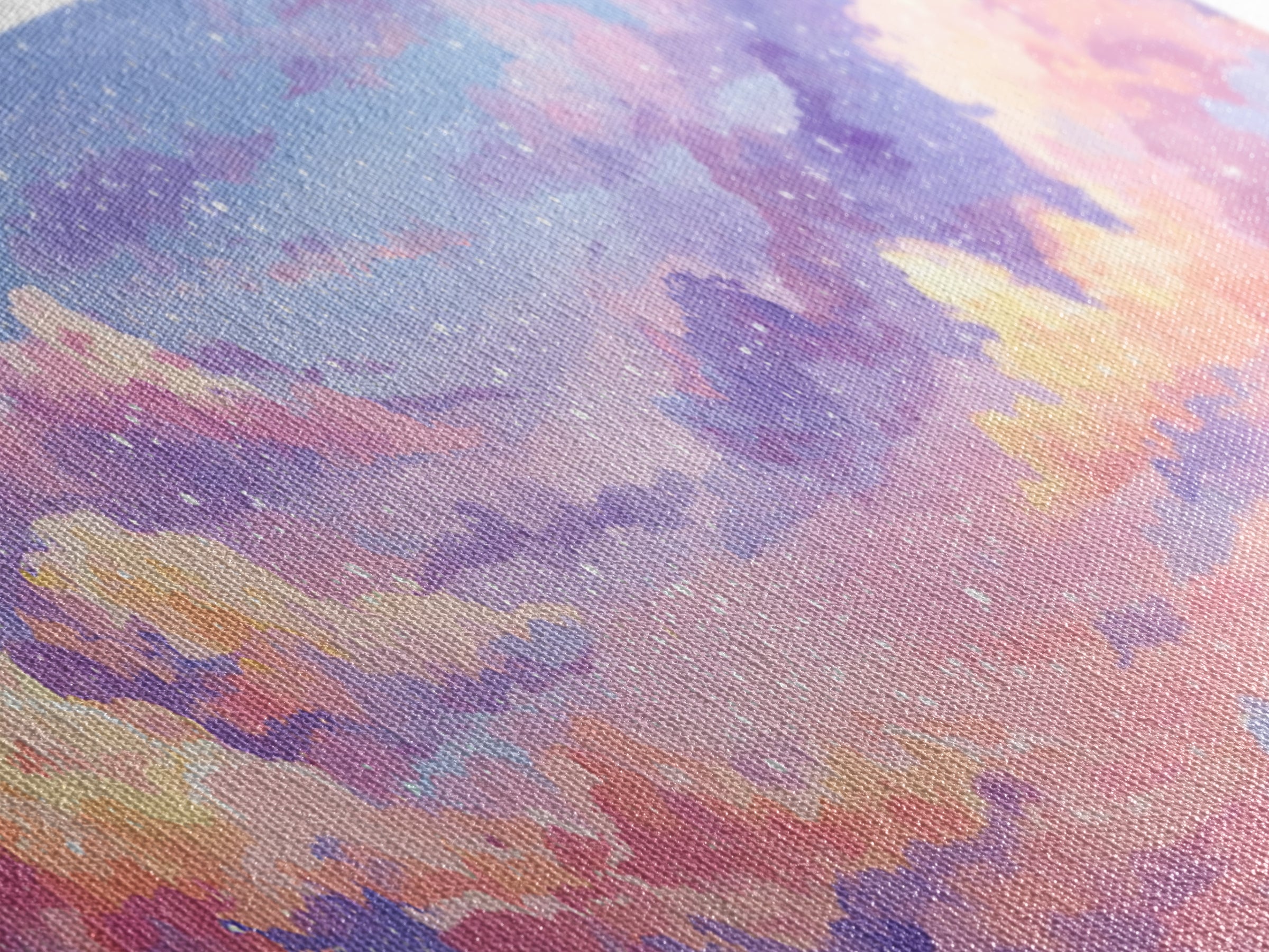 Pastel Starry Cloudscape Sunset Wall Art, Dreamy Sky Canvas Print, Whimsical Nursery Decor, Soft Aesthetic Bedroom Print