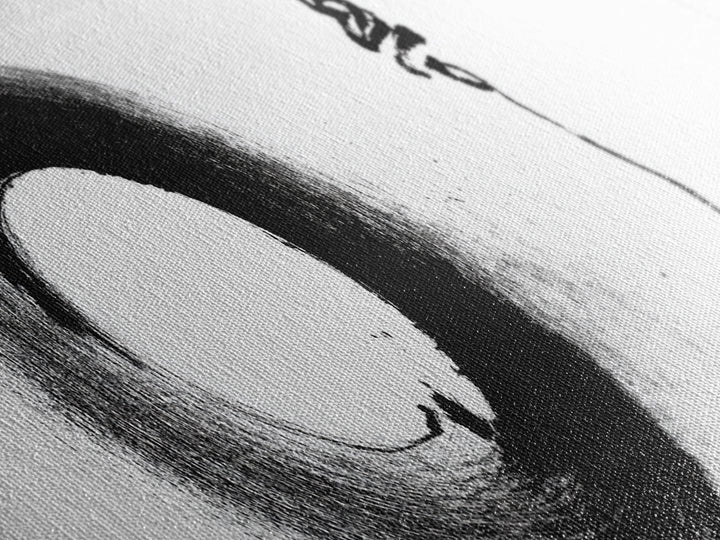 Zen Enso Circle Ink Brush Wall Art, Minimalist Japanese Calligraphy, Black And White Art, Japandi Meditation Home Decor