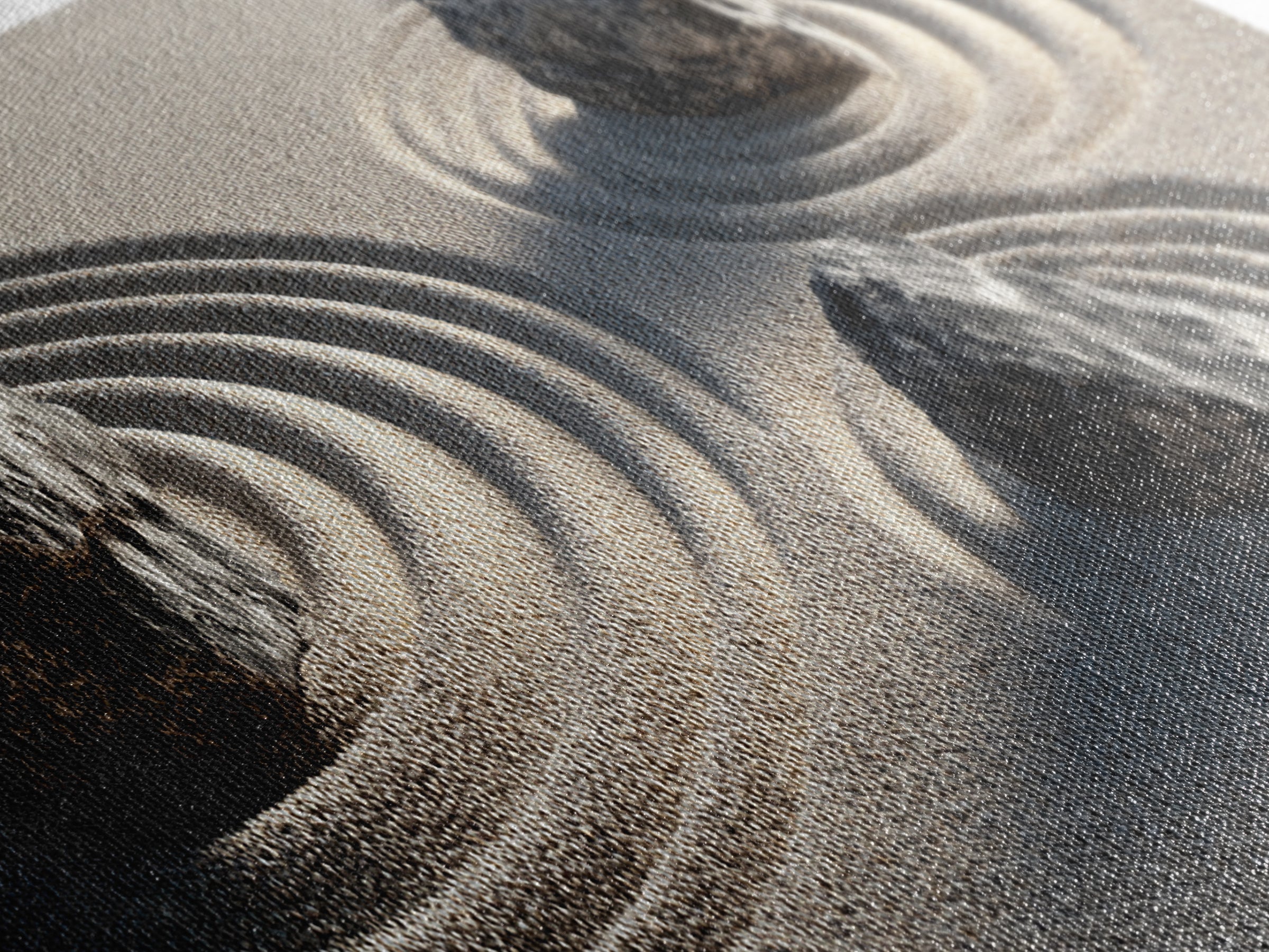 Raked Zen Sand Garden Rocks Canvas Print, Japandi Wall Art, Neutral Minimalist Decor For Meditation Room And Spa Home Decor