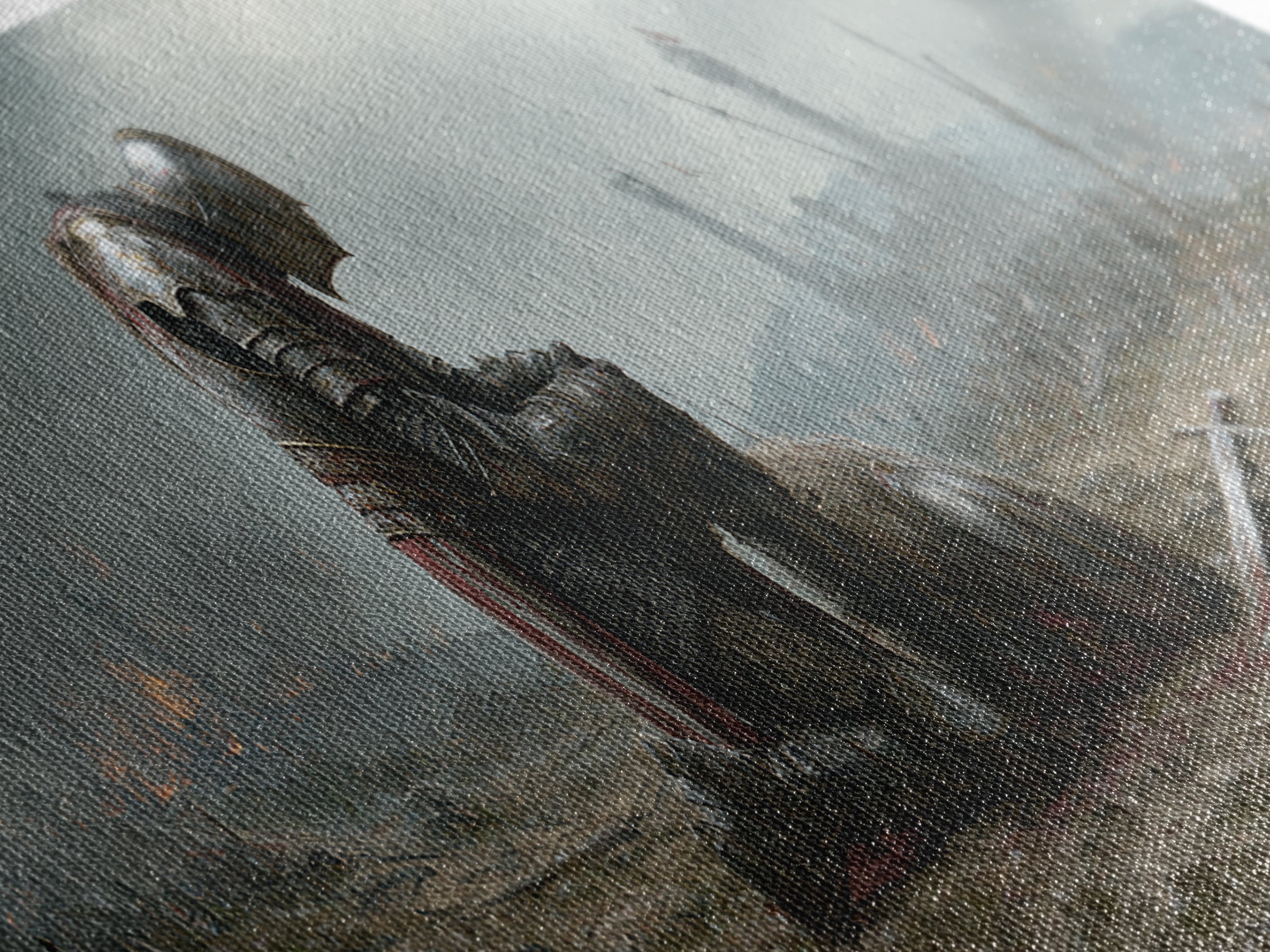Medieval Knight Mourning Fallen Comrade Battlefield Scene Oil Painting Canvas Print Wall Art For Decor