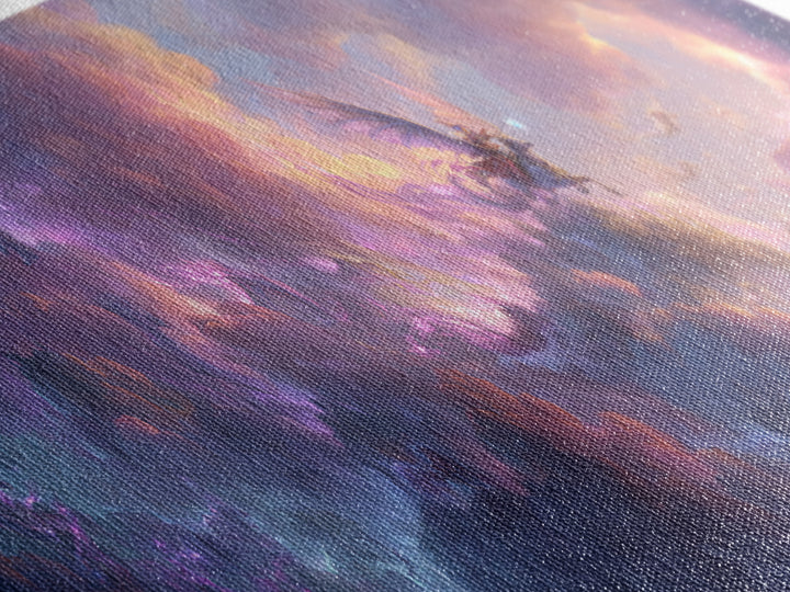 Epic Fantasy Sky Battle With Winged Warrior Dragons And Light Magic Canvas Print Large Wall Art For Fantasy Decor