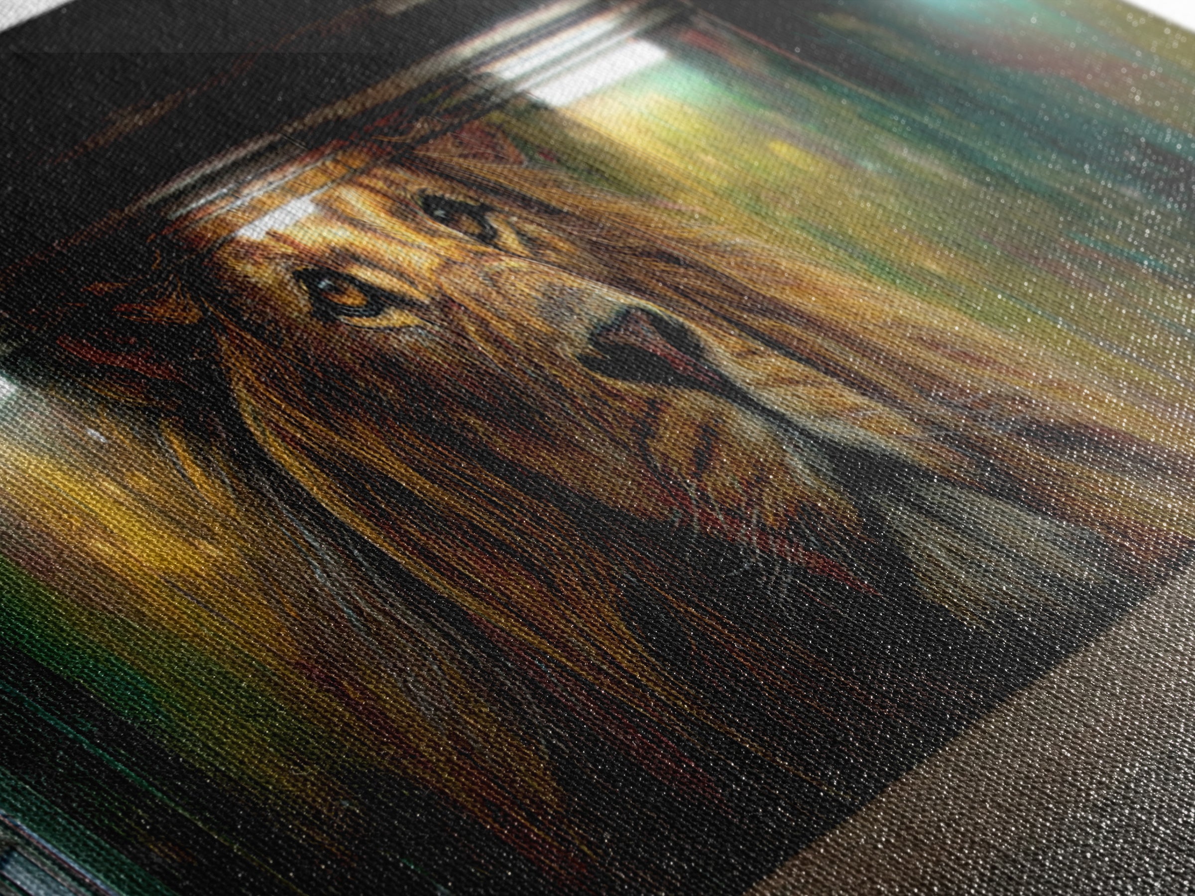 Majestic Lion Graffiti Mural Subway Art Wall Art Canvas Print Urban Street Decor For Home And Office