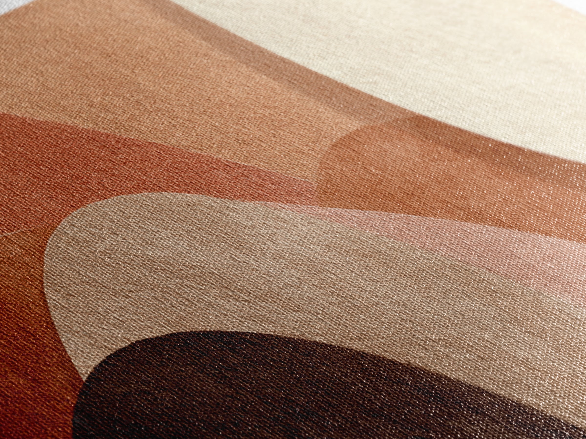 Warm Abstract Arches And Circles Canvas Print, Terracotta Neutral Wall Art, Organic Modern Decor, Earth Tone Bedroom Print