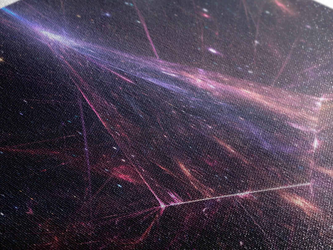 Cosmic Pyramid Galaxy Wall Art, Celestial Abstract Canvas Print, Space Decor, Sci Fi Wall Decor, Mystical Astronomy Art Print