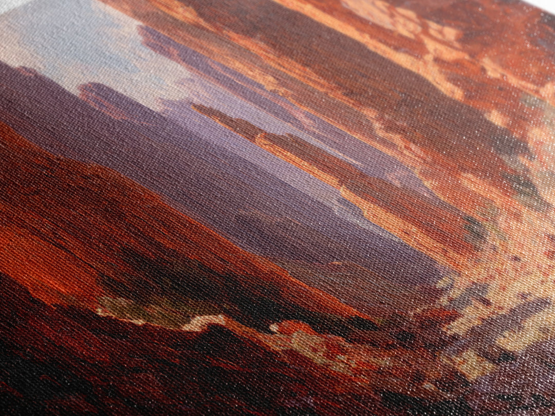 Red Rock Desert Canyon Wall Art, Southwestern Landscape Canvas Print, Western Decor, Earth Tone Decor, Large Horizontal Art