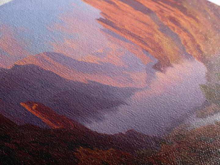Red Rock Canyon River Sunrise Wall Art, Southwest Desert Canvas Print, Panoramic Landscape Decor, Warm Nature Art Print For Home