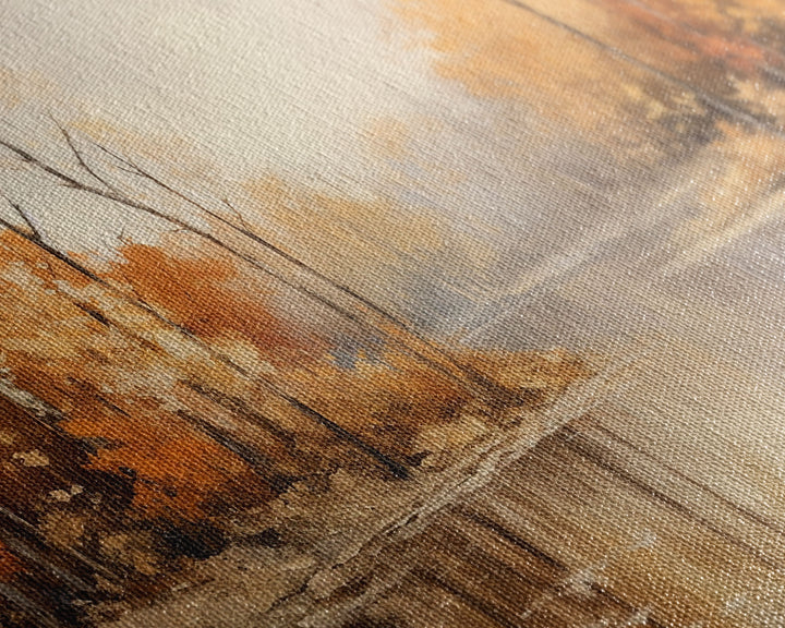 Fall Centerpiece Landscape Painting Canvas Print, Autumn Decor, Fall Centerpiece, Fall Home Decor, Fall Wall Decor, Fall Home Decor