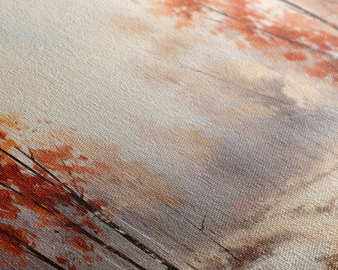 Fall Centerpiece Landscape Painting Canvas Print, Autumn Decor, Fall Centerpiece, Fall Home Decor, Fall Wall Decor, Seasonal Decor