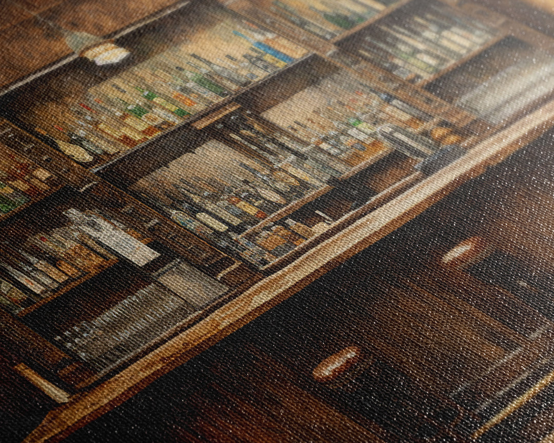Prohibition Wall Art, Canvas Print, Tavern Wall Art, Wall Hanging, Panoramic Art, Bar Art, Game Room Decor, Closing Gift, Ranch Decor
