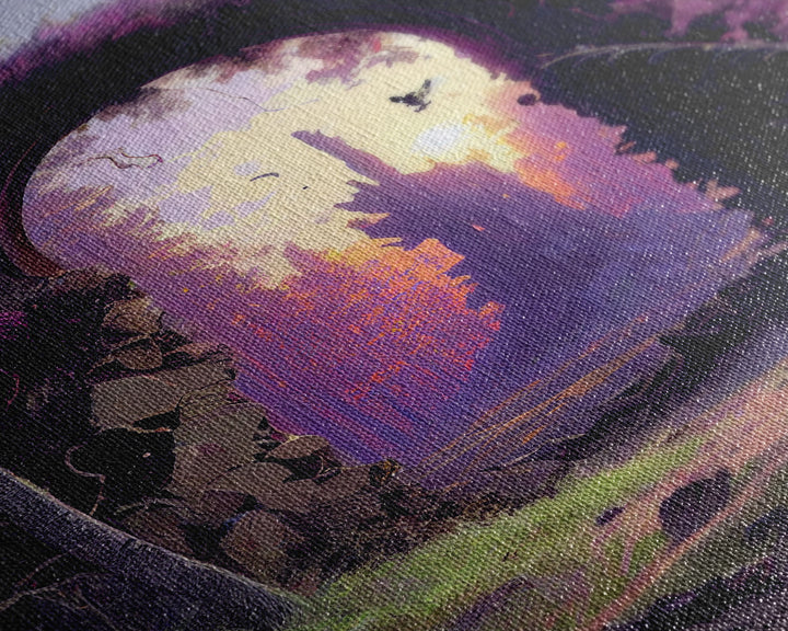 Gateway to another world, the purple realm, fine art poster print, fantasy decor