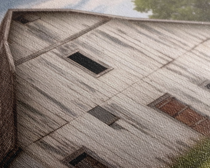 Rustic Farmhouse Wall Decor, White Barn Landscape Print, Farmhouse Living Room Decor, Farmhouse Kitchen Decor, Original Art, Old Barn Photo