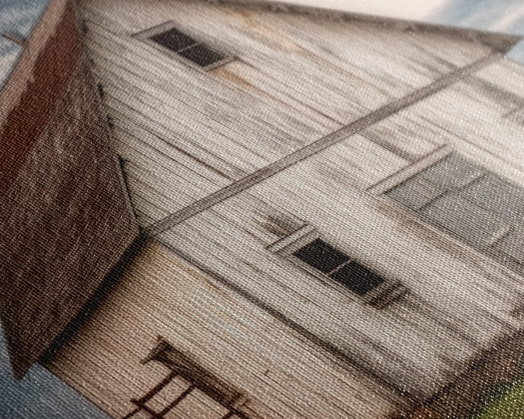 Rustic Farmhouse Wall Decor, White Barn Landscape Print, Farmhouse Living Room Decor, Farmhouse Kitchen Decor, Original Art, Old Barn Photo