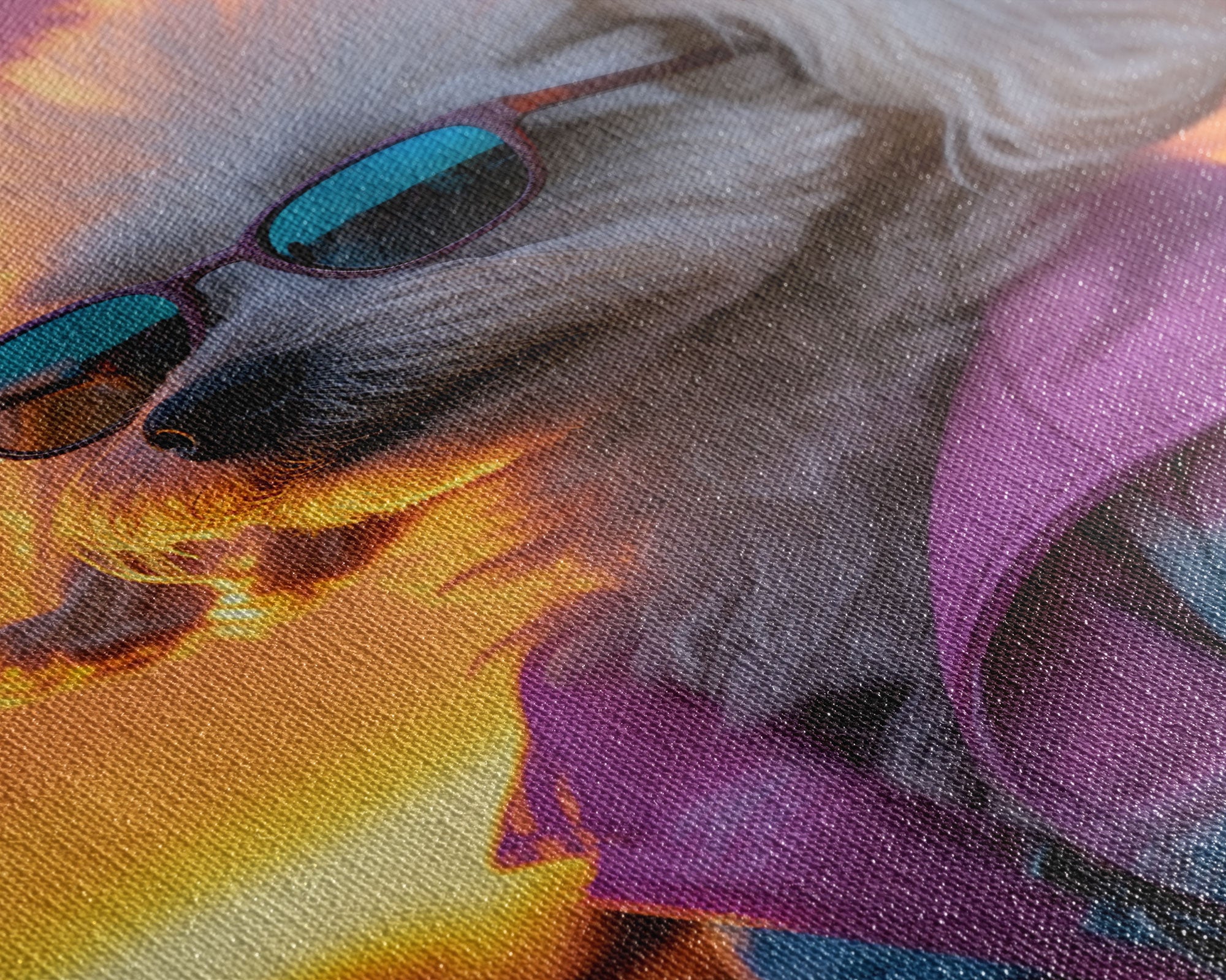 Shih Tzu Wall Print, Dog Wall Art, Dog Sunglasses, Dog In Pink Tracksuit, Funny Art, Framed Wall Art, Framed Canvas, Wall Print, Wall Canvas