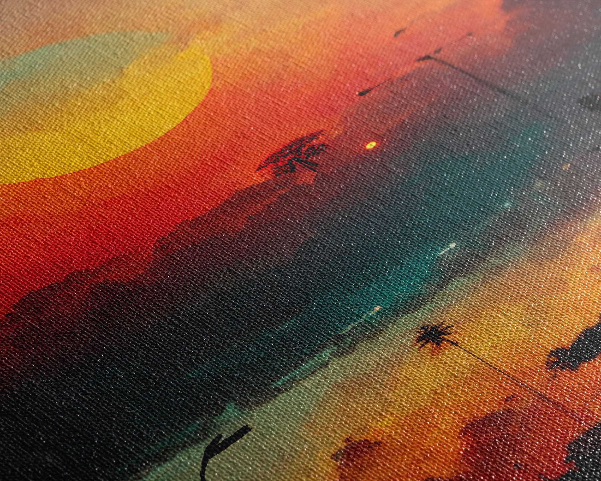 Los Angeles, California at sunset, canvas print, ready to hang wall art
