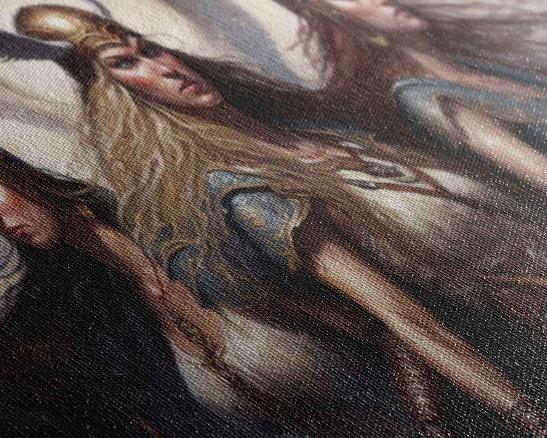 The Valkyries, Norse Mythology, Framed Canvas Print, Norse Fantasy Art