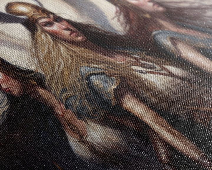 The Valkyries, Norse Mythology, Framed Canvas Print, Norse Fantasy Art