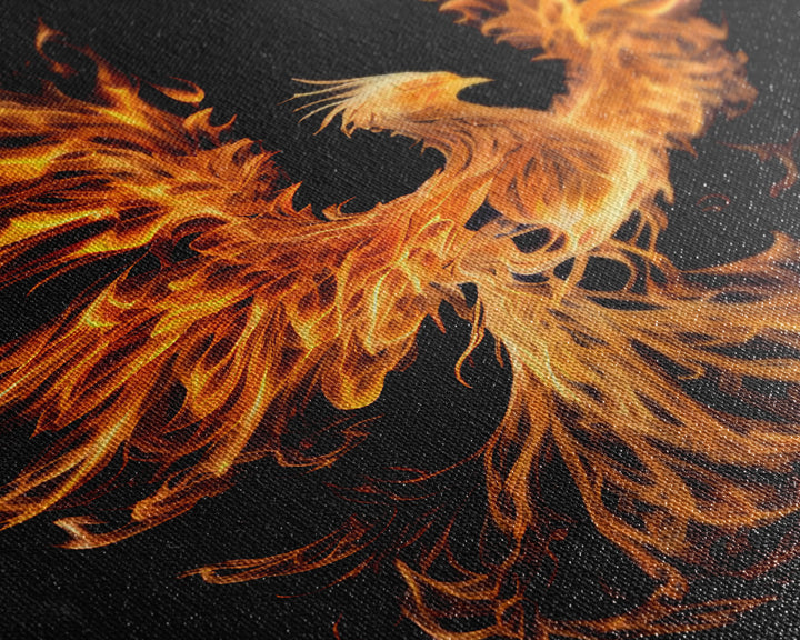 Canvas Print Of "The Phoenix" - Rebirth Art - Framed Canvas Art - Framed Wall Art - Incredibly Beautiful Phoenix Decor