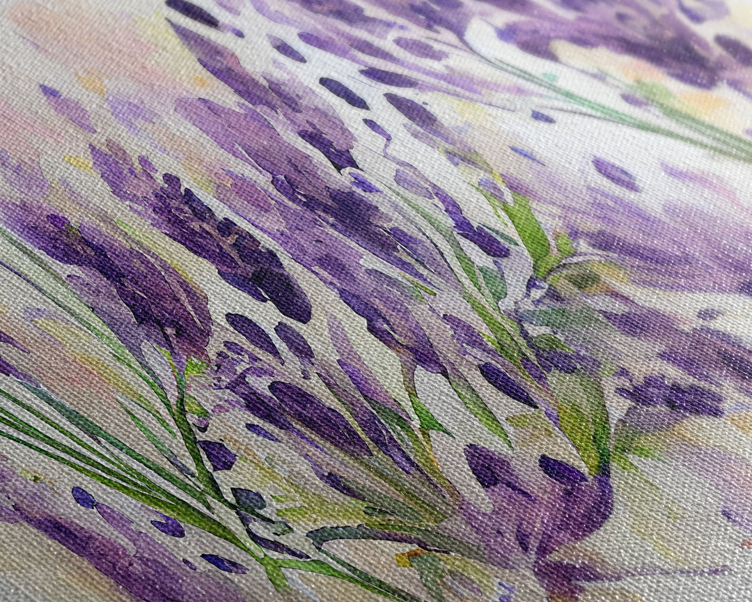 Floral wall art, Wild Lavender wall art, canvas print, watercolor painting of lavender flowers, Botanical art, farmhouse decor, Rustic art