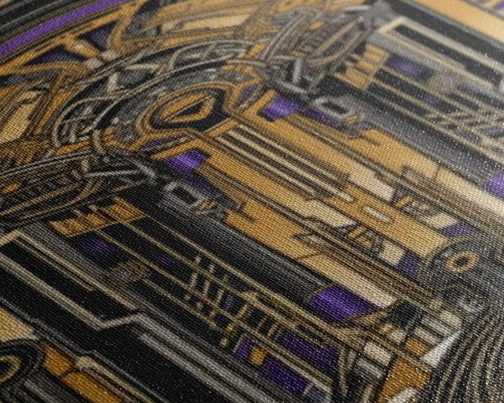 Midcentury Modern Wall art - Framed Canvas Print - Art Deco - Canvas Wall art - Gold & purple art - Retro art - 1930s Style Art - Wall art