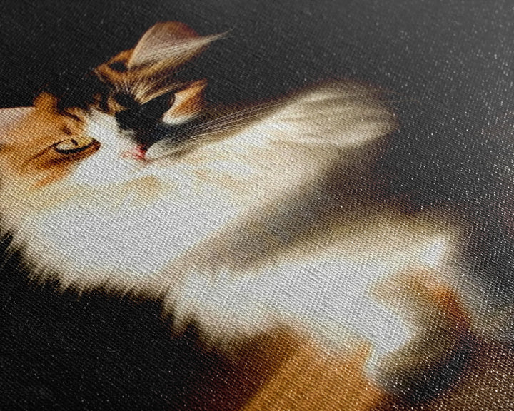 Portrait of a Calico Cat, Framed Canvas Print, Cat Art, Cat Photography, Cat Wall Art