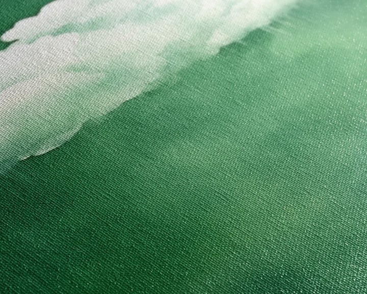 Emerald Green Rain Cloud Wall Art, Framed Canvas Or Poster Print, Abstract Art Print, Minimalist Wall Decor, Maximalist Decor, Dark Green