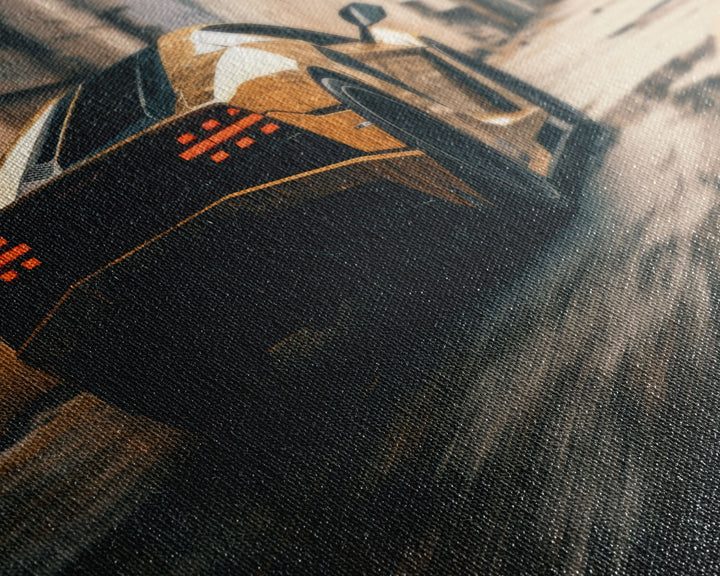 Cool Supercar Art, Framed Canvas Print, Cyberpunk Sportscar Painting, Futuristic Supercar Painting, Man Cave Decor, Gift For Him, Car Guy