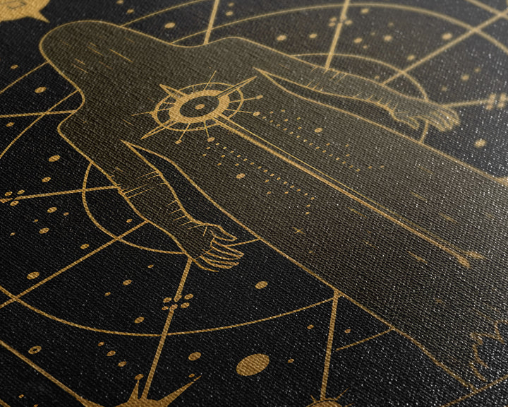 Tarot Card Art, Tarot Decor, Mystical Wall Art, Celestial Wall Art, Canvas Print, Wall Art, Vertical Print, Witchy Wall Art, Gothic Art