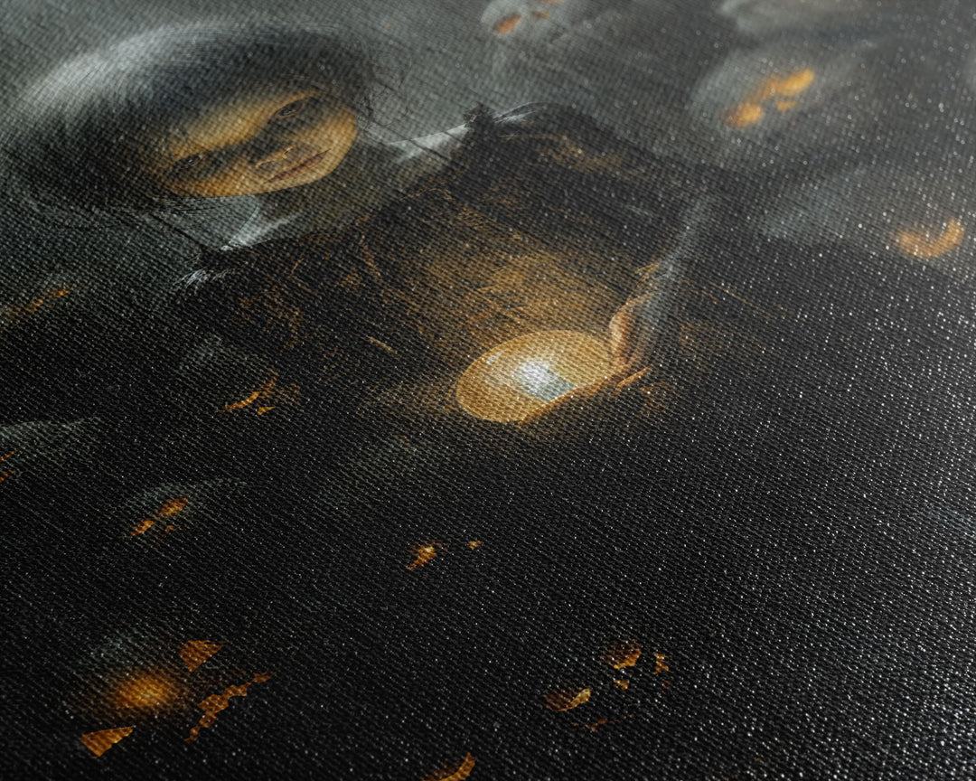 Dark Fantasy Art, Spooky Decor, Goth Decor, Canvas Print, Wall Art, Vertical Print, Dark Wall Art, Video Game Art, Gaming Wall Decor