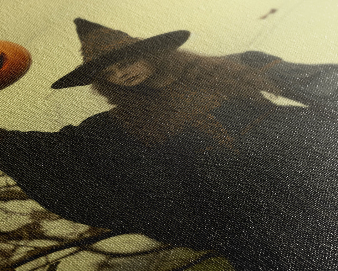 The Witch, Spooky Victorian Witch Photography Daguerreotype, Tin Type, Framed Canvas Print, Victorian Witches, Halloween Decor