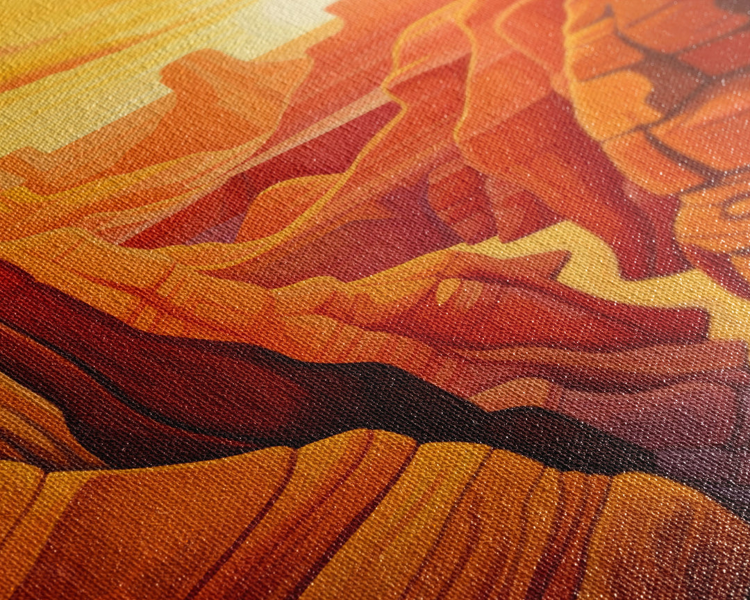 Canyon Wall Art, Sunset Wall Print, Landscape Print, Canvas Print, Wall Art, Vertical Art, Friendship Gift, Above Bed Art, Camper Wall Decor