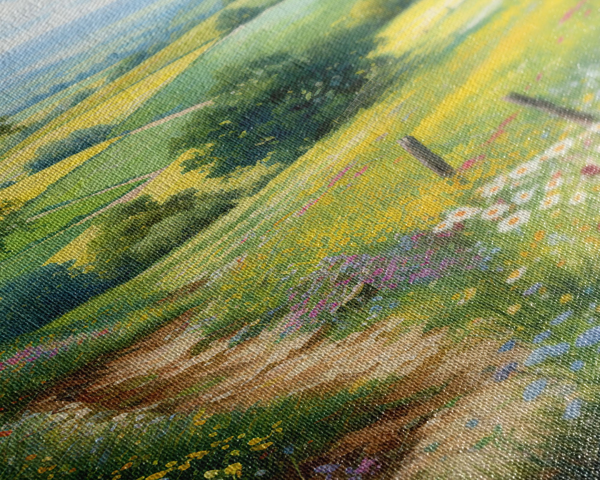 Countryside Wall Art, Wildflowers Wall Art, Meadow Wall Print, Canvas Print, Wall Art, Vertical Art, Country Wall Art, Landscape Art